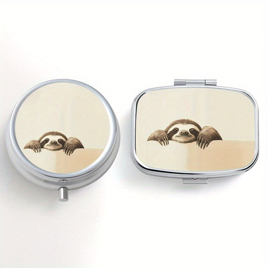 Sloth Jewelry Organizer Set Round & Square Boxes