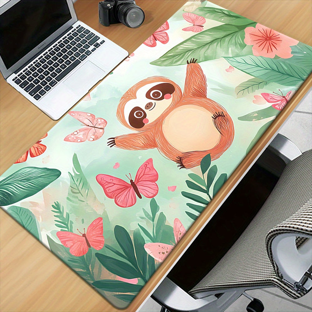 Vibrant Tropical Sloth Mouse Pad