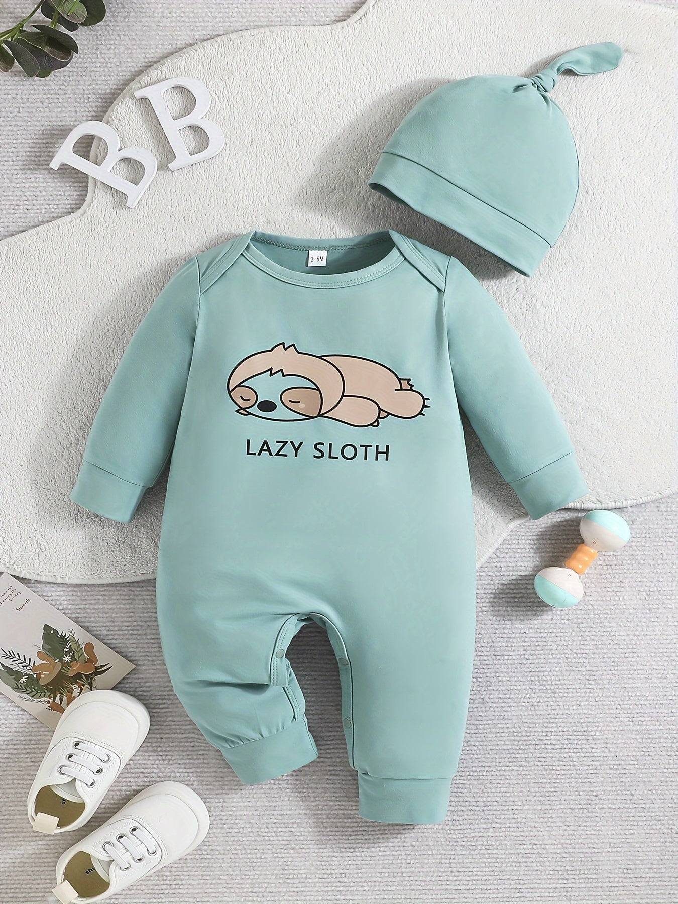 2 Piece Set Lazy Sloth Outfits with Matching Hats