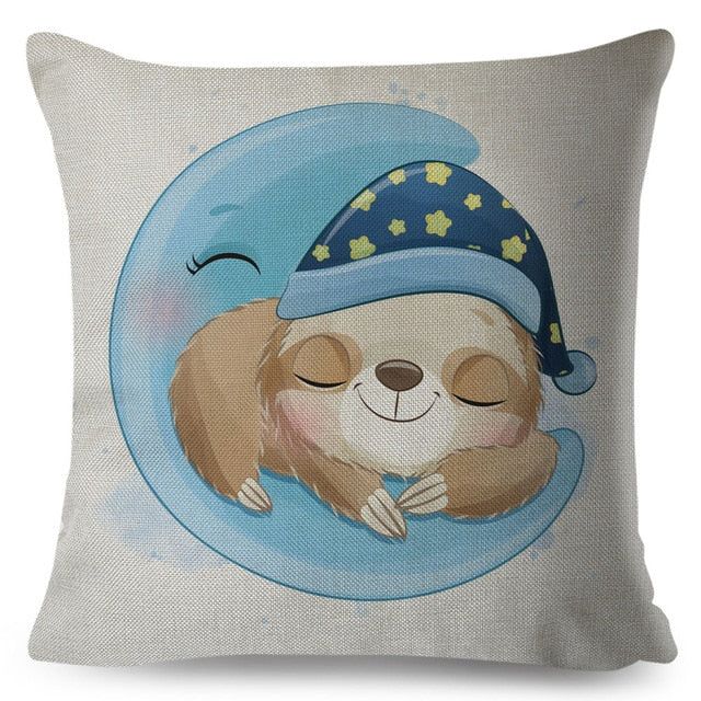 Sleep Tight Sloth Cushion Cover