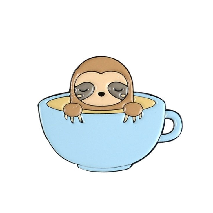 Cup of Sloth Pin Badge