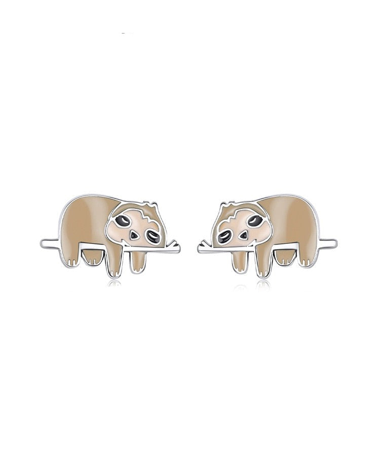 Napping Sloth Earrings