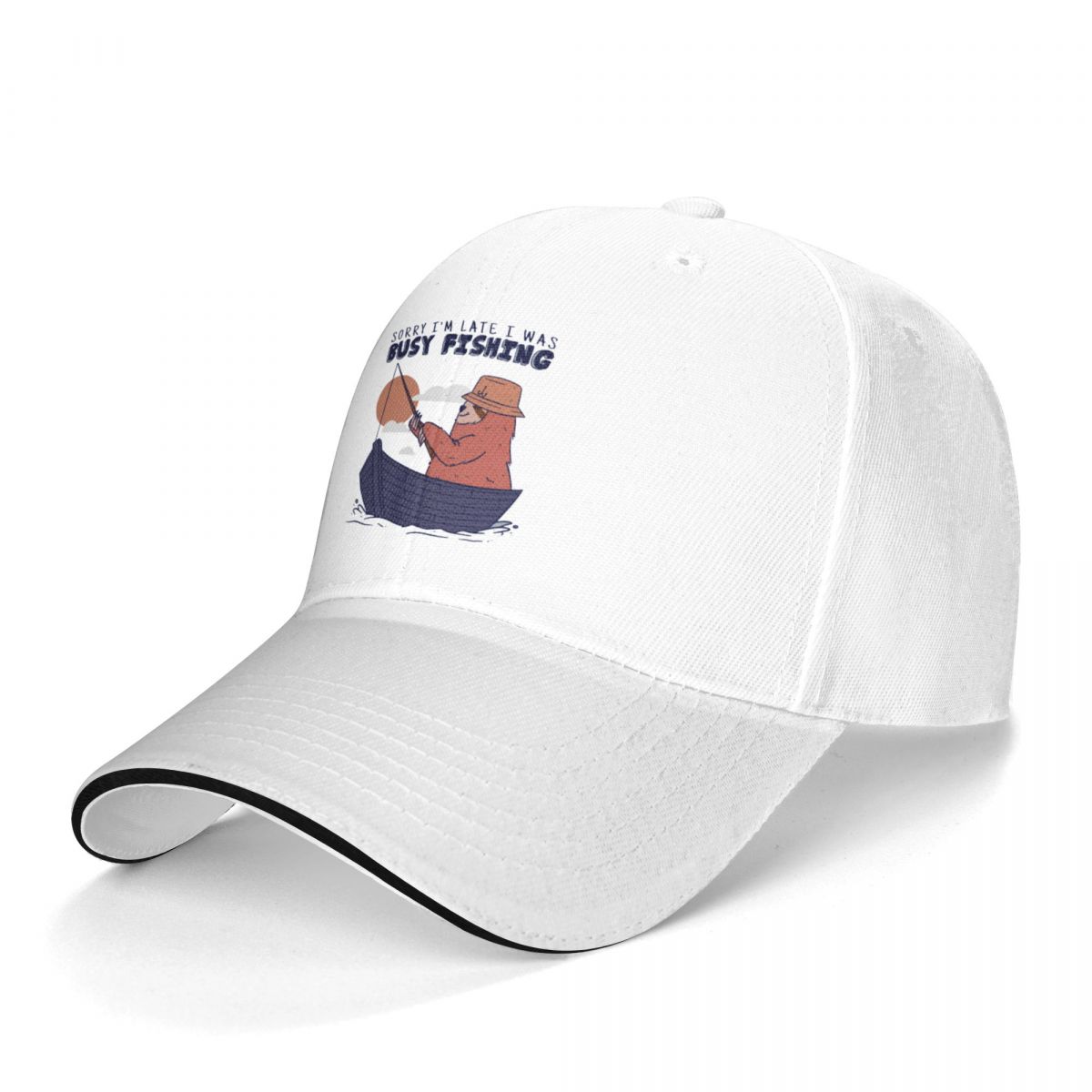 Fishing On Boat Baseball Cap