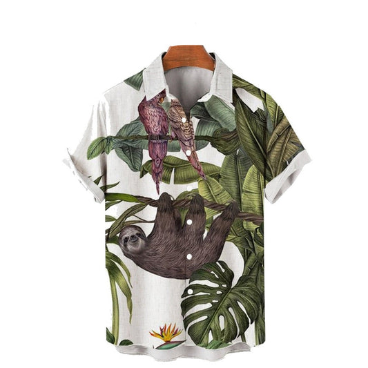 Leaves Sloth Polo Shirt