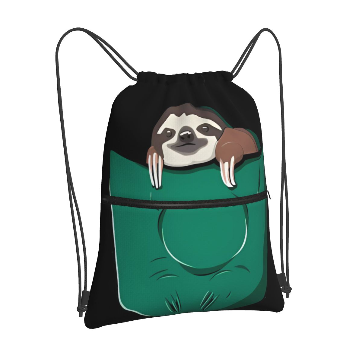 Sloth In A Pocket Drawstring Backpack
