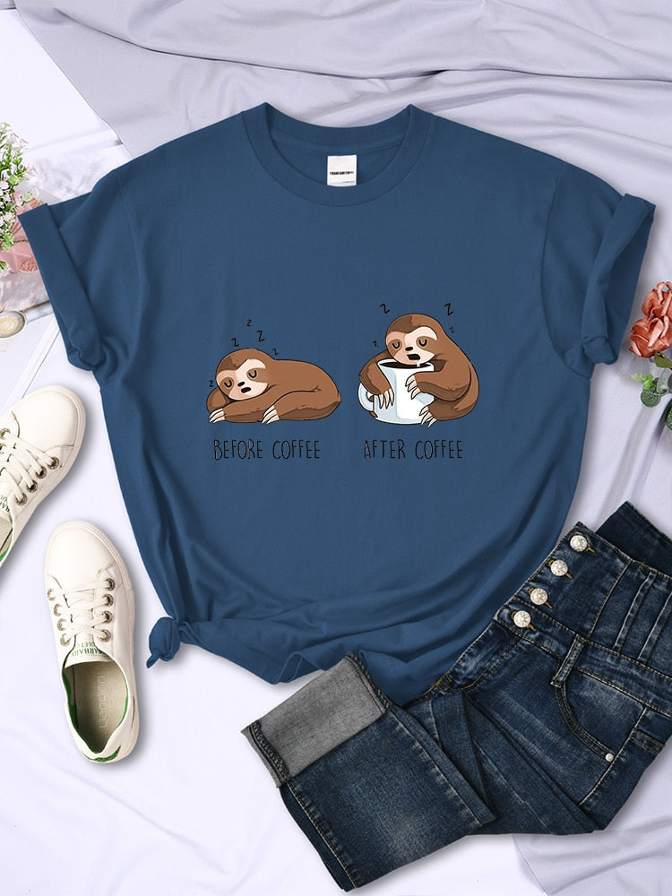 Before Coffee After Coffee T-shirt