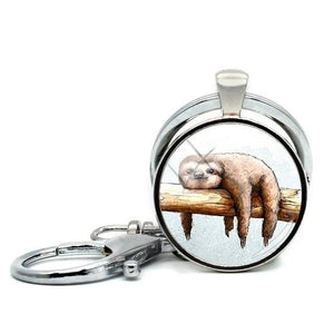 Sleepless Sloth Keyring - Sloth Gift shop