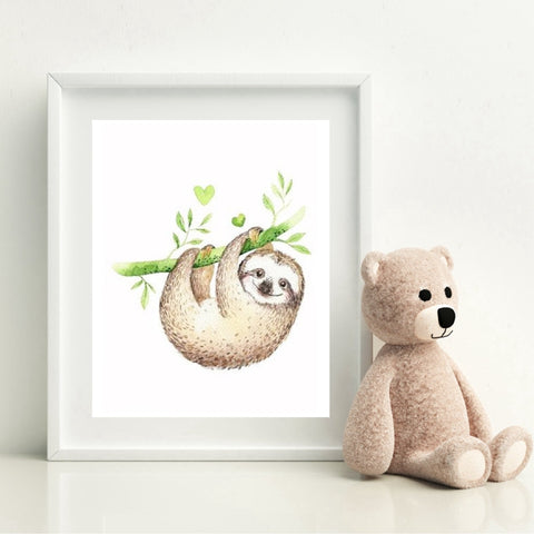 Image of Happy Lucky Sloth Poster - Sloth Gift shop