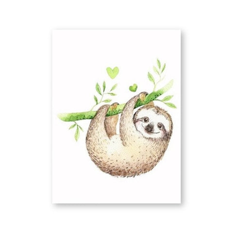 Image of Happy Lucky Sloth Poster - Sloth Gift shop