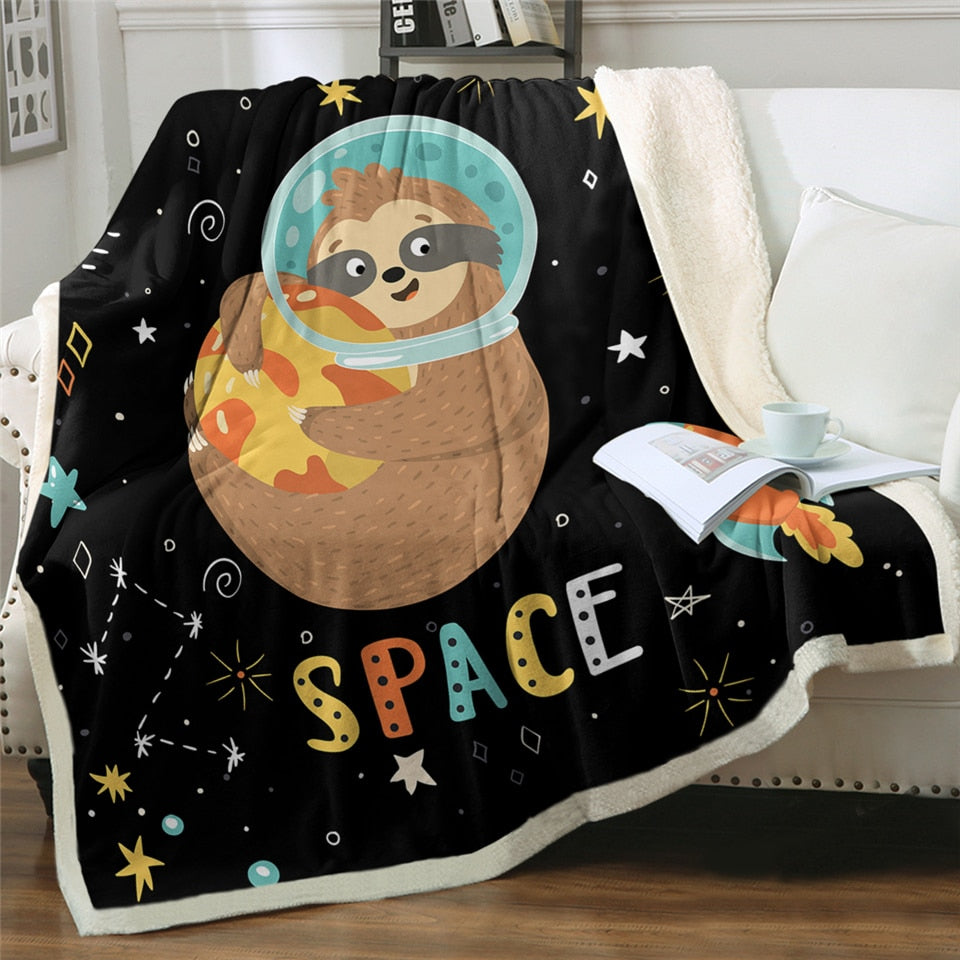 Space Sloth Blanket - Sloth Gift shop