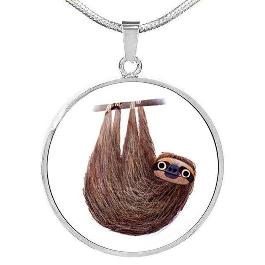 Feather Sloth Necklace - Sloth Gift shop