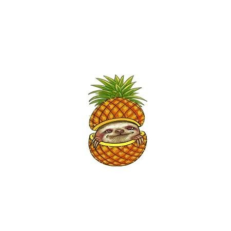 Pineapple Sloth Pin Badge
