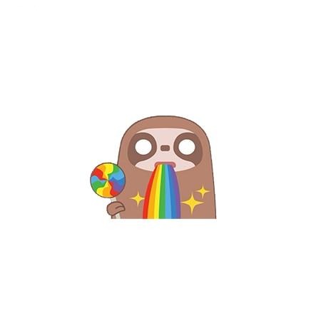 Rainbow Sloth Pin Badge
