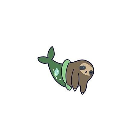 Mermaid Sloth Pin Badge