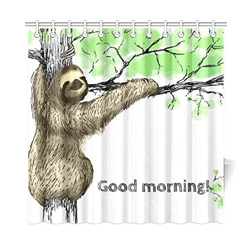 Greeting Sloth Shower Curtain