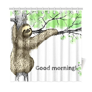 Greeting Sloth Shower Curtain