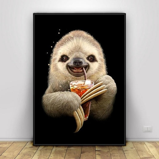 Chilling Sloth Poster - Sloth Gift shop