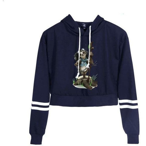 Image of Sloth The Pilot Cropped Pullover - Sloth Gift shop