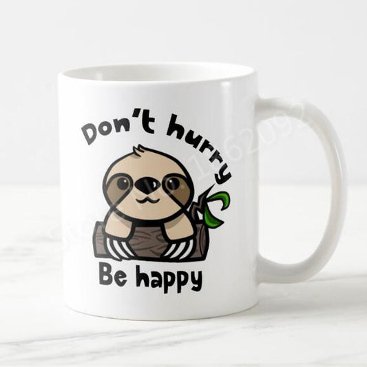 Be Happy Sloth Mug - Sloth Gift shop