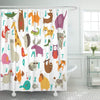 Alphabets Zoo Shower Curtain - Sloth Gift shop