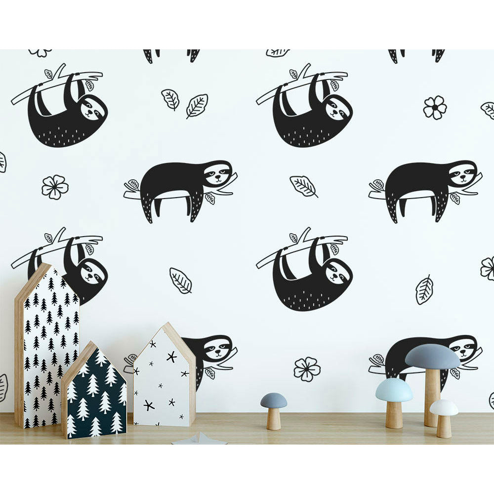 Combination Sloth Wall Sticker - Sloth Gift shop