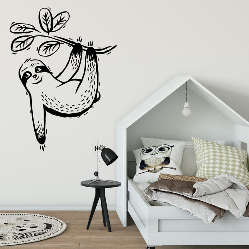 One Hand Sloth Wall Sticker - Sloth Gift shop