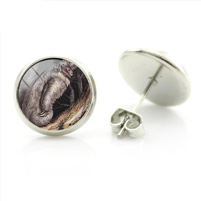 Wood Sloth Earrings - Sloth Gift shop
