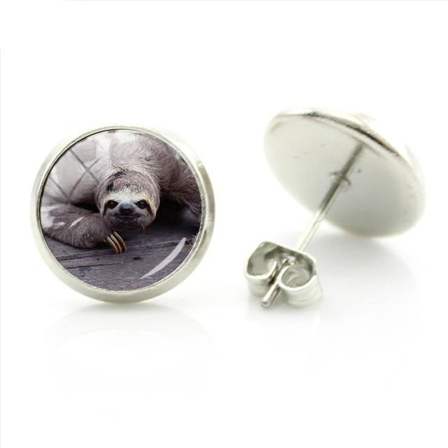 Greyish Sloth Earrings - Sloth Gift shop