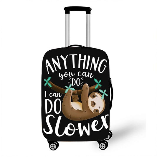 'I can do slower' Sloth Luggage and Suitcase Cover - Sloth Gift shop
