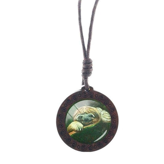 Green Sloth Necklace - Sloth Gift shop