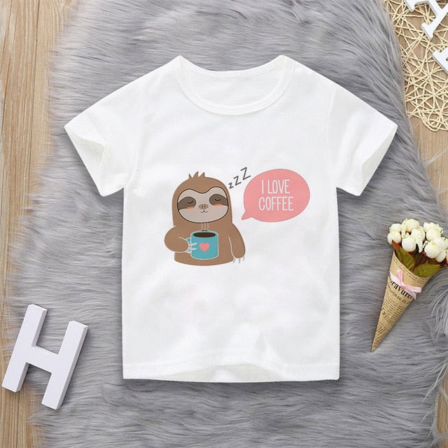 I Love Coffee T-shirt - Sloth Gift shop
