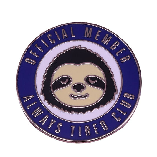 Official Club Sloth Pin Badge