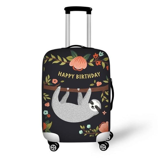 Happy Birthday Sloth Luggage / Suitcase Cover