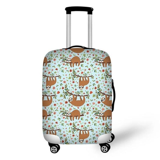 Flowery Sloth Luggage / Suitcase Cover