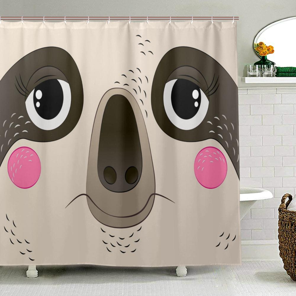 Big Face Sloth Shower Curtain