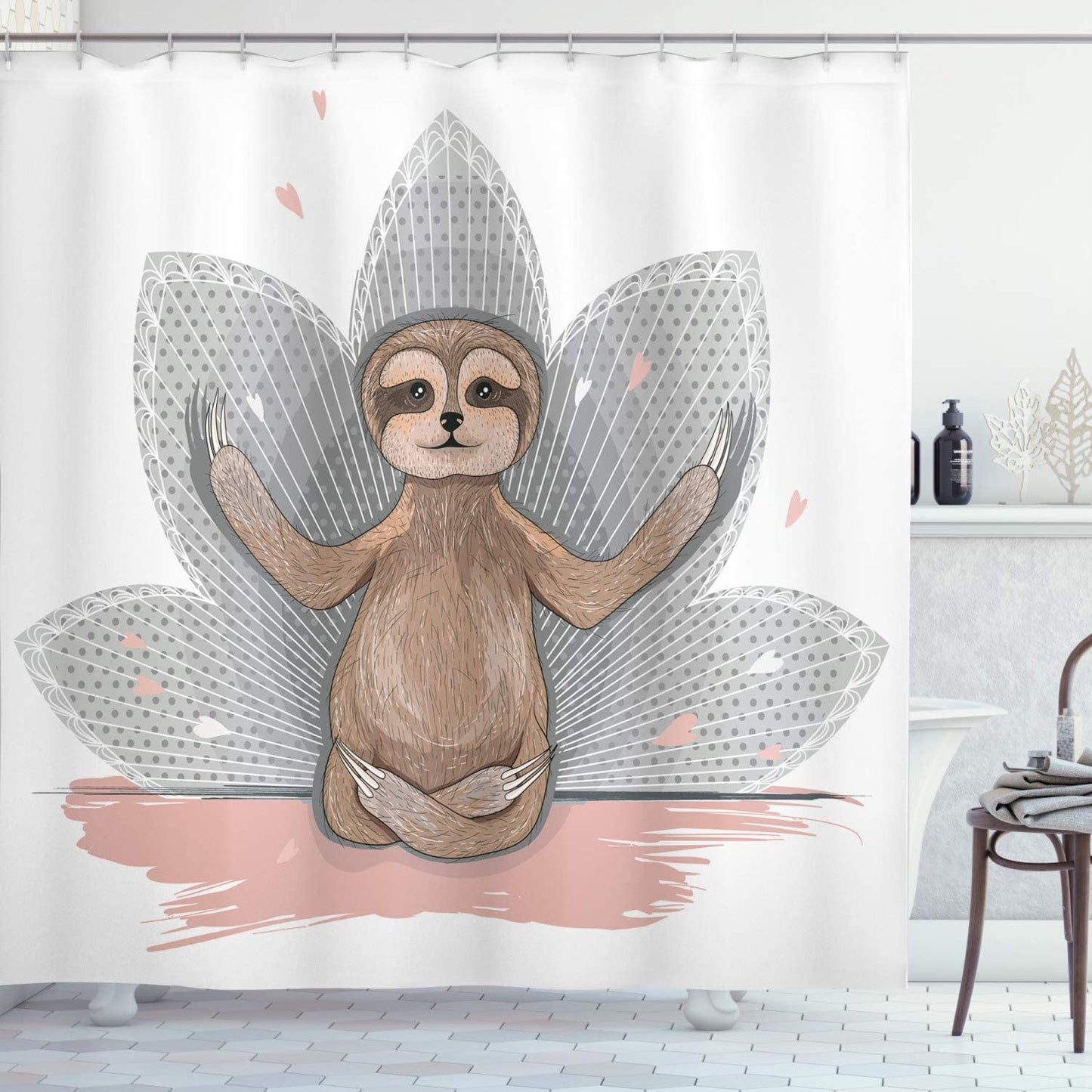 Yoga Sloth Shower Curtain