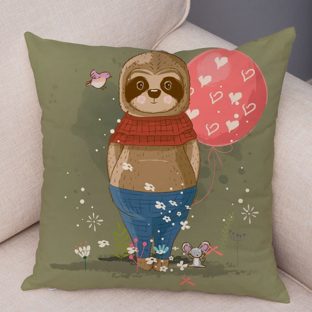Fatty Sloth Cushion Cover