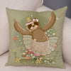 Ballet Dancer Sloth Cushion Cover