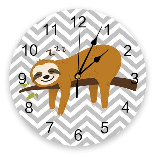 Sleeping Sloth Wall Clock