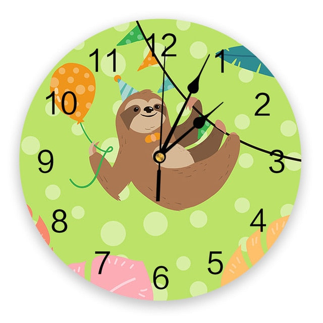 Balloon Sloth Wall Clock