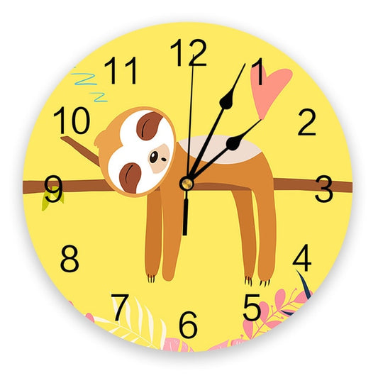 Lovely Sloth Wall Clock