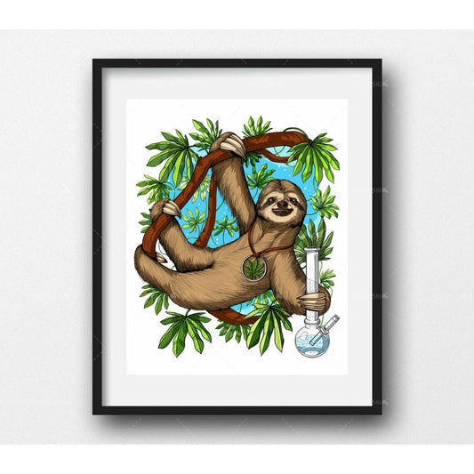Swinging Sloth Poster