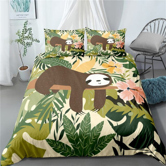 Black Eye Sloth Bedding Set