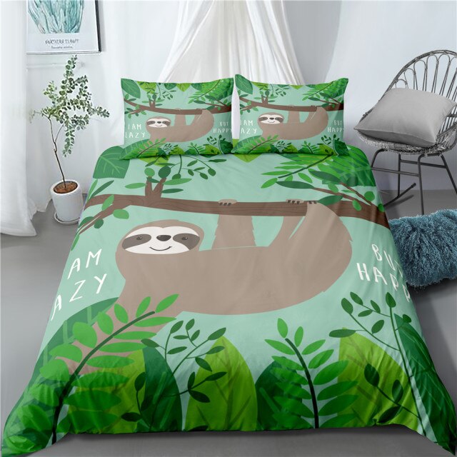 One Hand Sloth Bedding Set