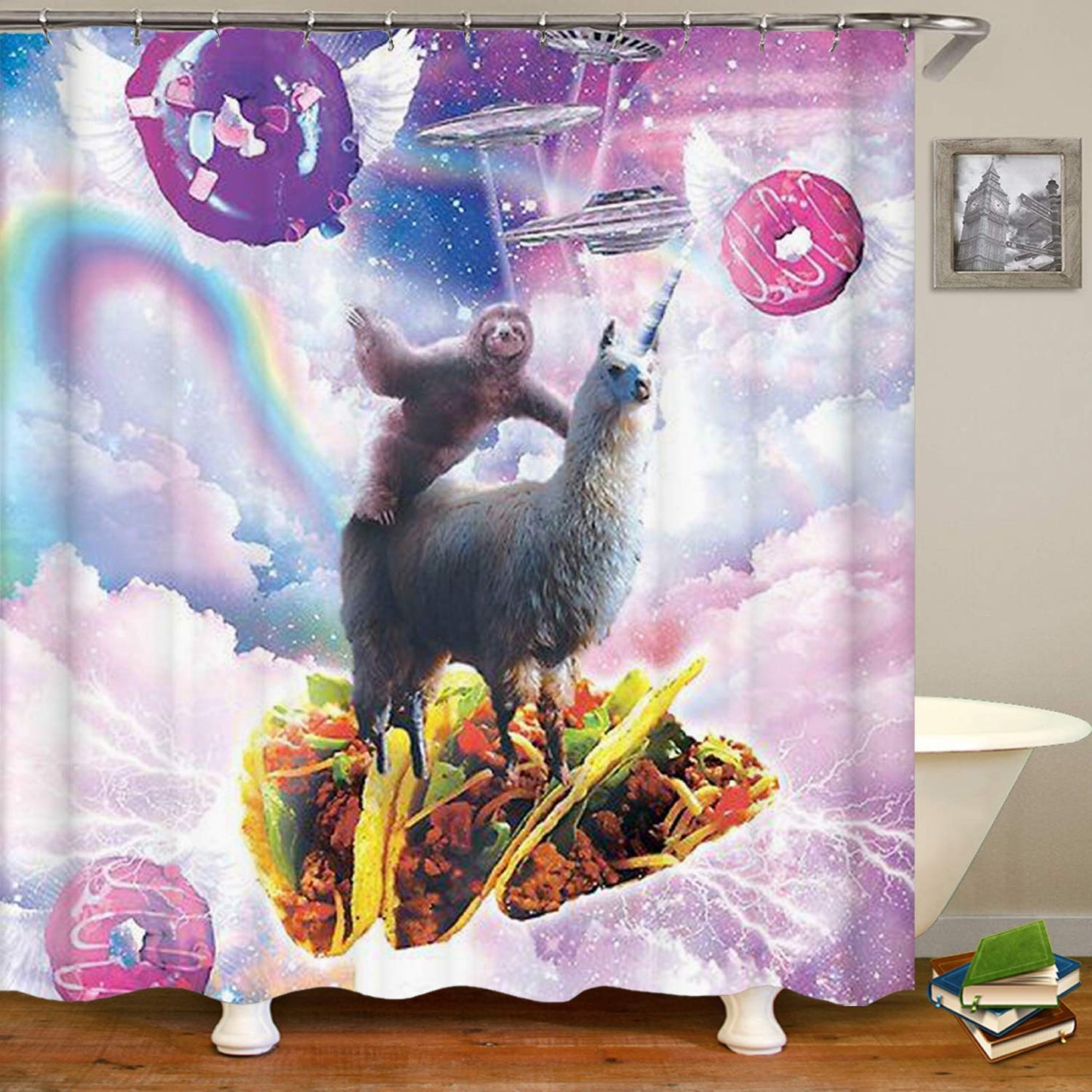 Food Sloth Shower Curtain