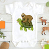 Sloth on a smiling Tortoise Bodysuit