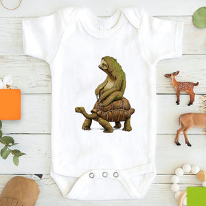 Sloth on a brown Tortoise Bodysuit