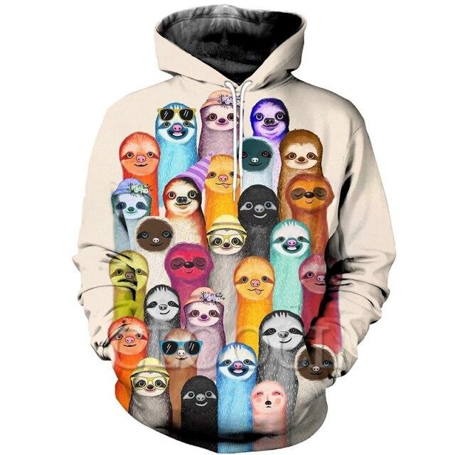 Colorful Sloths Hoodie