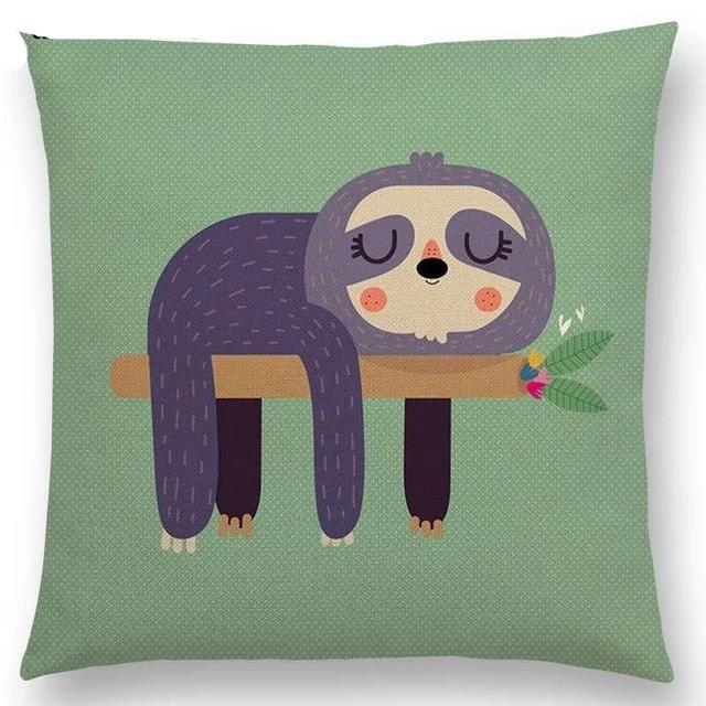 Face of Lazy Cushion Cover - Sloth Gift shop