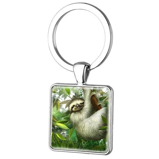 Forest Sloth Keyring - Sloth Gift shop